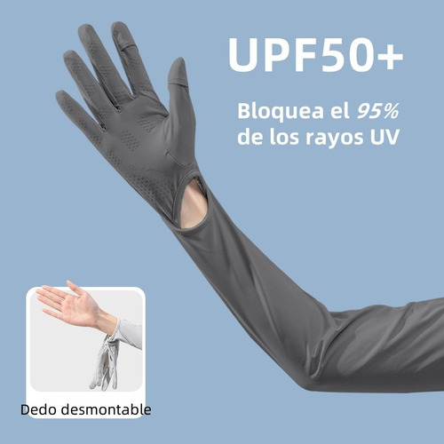 2 Par Guantes De Sol Largos Uv Para Guantes Protección Solar