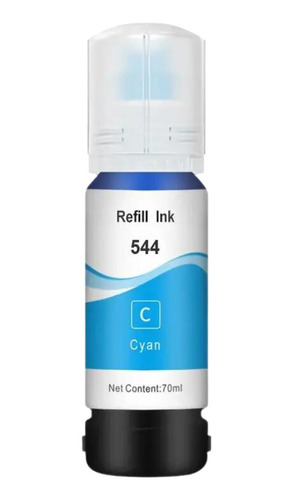 Tintas T544 Para Ecotank Con Boquilla 70ml L3110 Pacific Tinta Cian