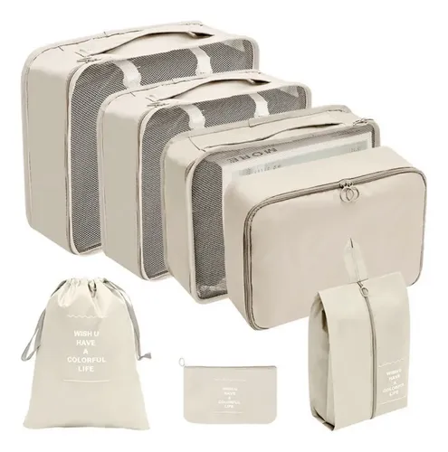 Lukes Store Kit 7 Organizador Roupa Mala Viagem Necessaire Qualidade
