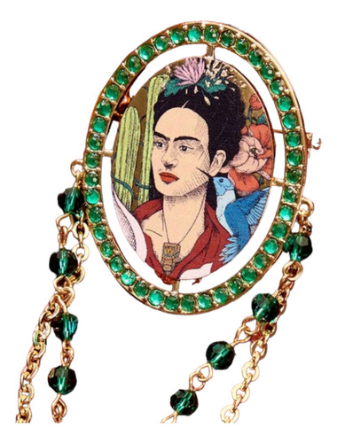 Pin Prendedor Broche Frida Kahlo, Metálico 