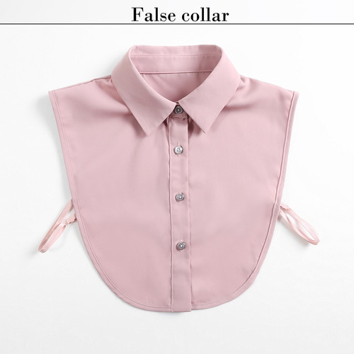 Falsa Media Camisa Para Mujer Peter Pan Desmontable Cuello