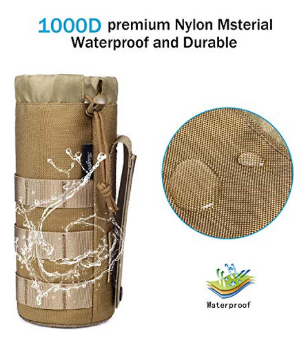 Soporte Para Botellas De Agua Haafoo Molle, De Nailon 1000d