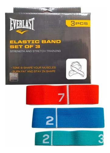 Set Bandas Elásticas Everlast Pack X 3unidades