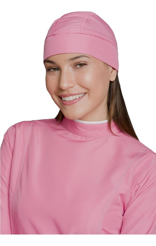 Uniforme Quirúrgico Bata Gorro Repelente Reusable Mujer Rosa