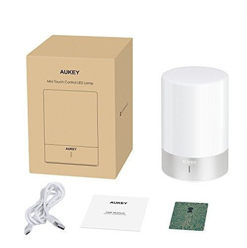 Aukey Lámpara Led Recargable De Mesa Con Luz Blanca Graduab