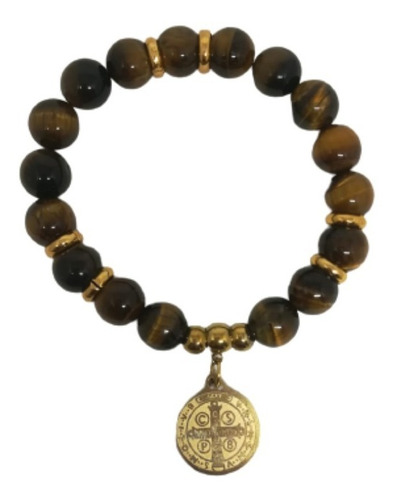 Imagen 7 de 8 de Pulsera Manilla Cuarzo Protección San Benito Chakras Piedra