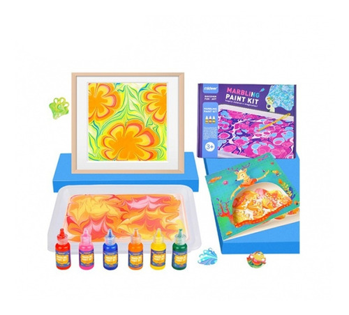 Kit Pintura Marmoleado Juguete Niños Pintura Flotante Mideer