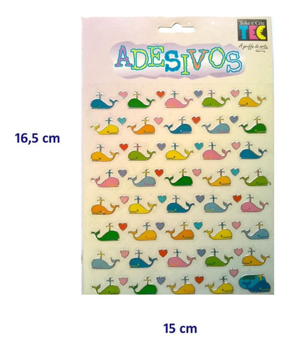 Imagem 2 de 4 de Adesivos Para Trabalhos Artesanais Baleia Mar