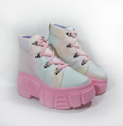 Tenis Botin Pastel Space X Rainbow Xana Xn02 Demonia Bathory