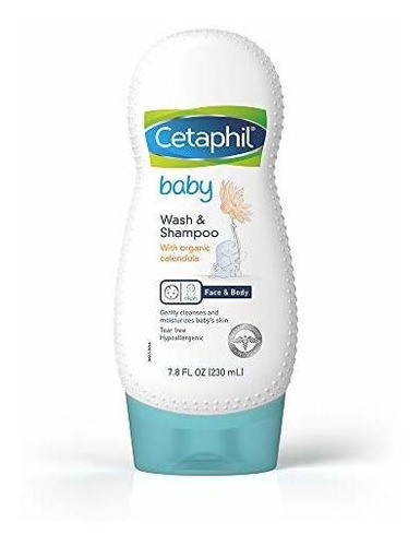 Cetaphil Baby Wash Y Champu Con Calendula Organica, 7,8 Onza