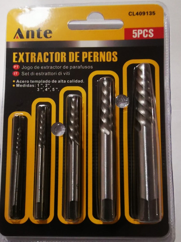 Extractor De Pernos 5pcs Ante /ferrepernos 