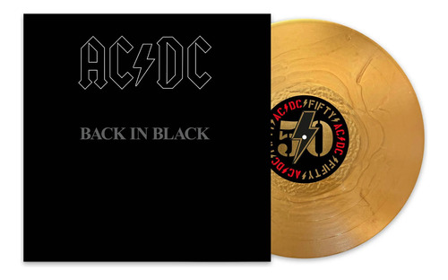 Ac/dc Back In Black Vinilo Dorado Edicion 50º Aniversario