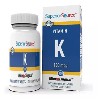 Superior Source Vitamina K 100mcg 100 Tabletas Sublinguales