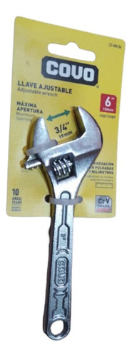 Llave Ajustable 6 Pulgadas Covo