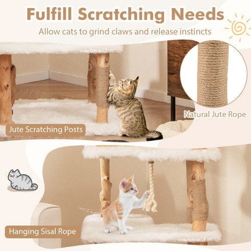 Árbol Para Gatos De Madera Maciza Gpl