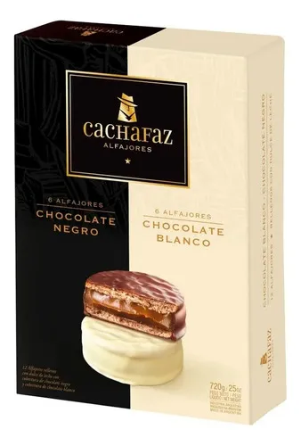 comprar Alfajor Cachafaz Mixto Chocolate Negro Y Blanco -12 Un