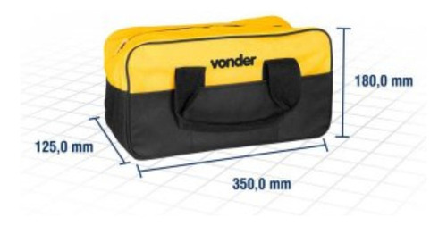 Bolsa Em Lona Para Ferramentas Bl-005 Com 8 Divisões Vonder Cor Amarelo