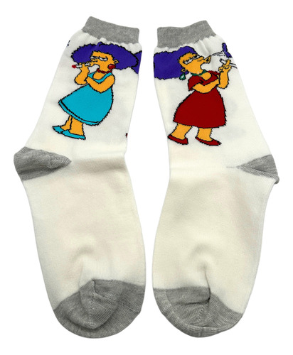 Los Simpsons Patty Selma Bouvier Medias Algodon