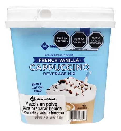 Café Member's Mark Capuccino French Vainilla 1.3 Kg Importad