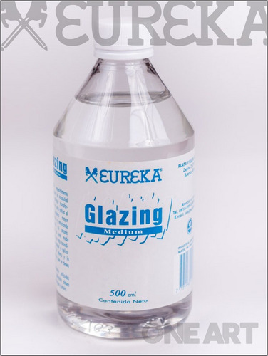 Glazing Medium Al Agua Eureka X 1 Litro Color Del Óleo Blanco