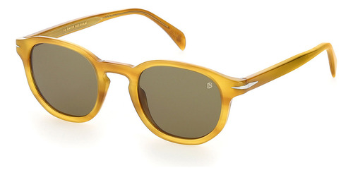 Óculos De Sol David Beckham Db1007/s B4l-49 Cor Amarelo Armação Amarelo Haste Amarelo Lente Verde