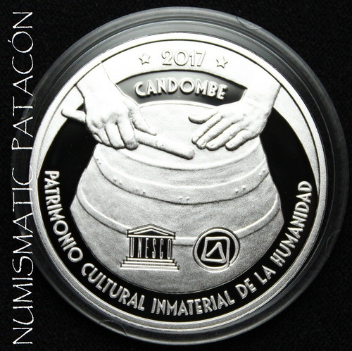 Moneda Plata Uruguay Candombe Certificado Y Estuche - Proof
