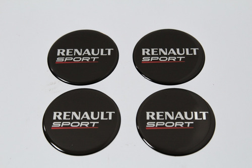 Adesivos Emblema Resinado Roda Renault 51mm Cl14 Fk Cor Preto