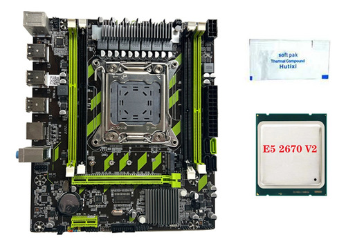 Placa Base Para Juegos De Pc X79g+cpu E5 2670 V2+grasa Térmi