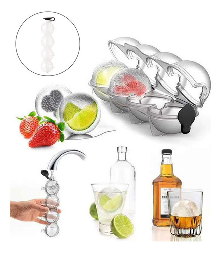 Qg1 Ice Cube Ball Maker Whisky Cóctel Molde 3d Barra De