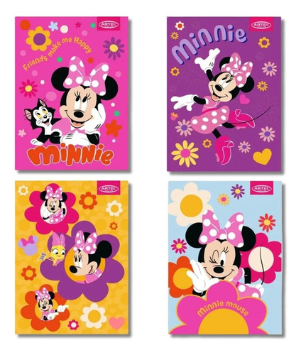 Pack 10 Cuaderno College Disney 100 Hojas Minnie Jr Artel 