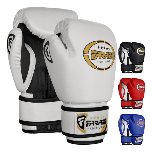 Guantes De Boxeo Farabi Sports 4 Oz Blanco