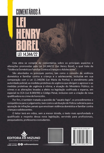 Comentários À Lei Henry Borel (lei 14.344/22)