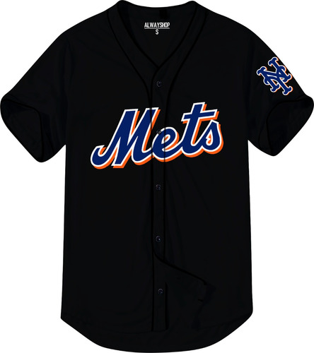 Camisola Jersey New York Mets M3 Negro Ch M G Eg 2eg