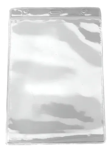 Porta Credencial Bolsa Pvc 11x15cm Transparente - 50 Un.