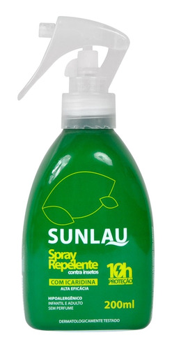 Repelente Sunlau Com Icaridina Sob Roupas 200 Ml