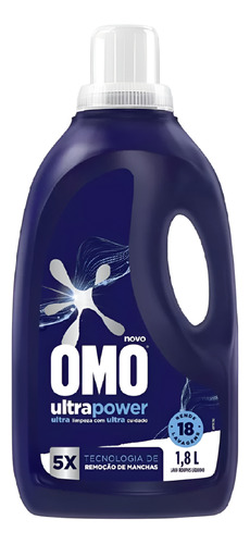 Omo Líquido Ultra Power Sabão 1,8 L Kit Com 5 Unid - Gamer