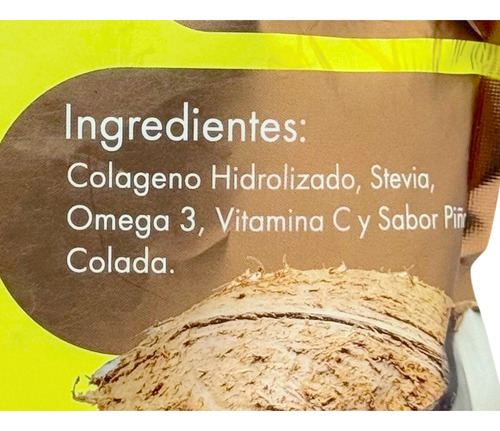 Colágeno Hidrolizado 500 G Sabor Piña Colada Nolisan