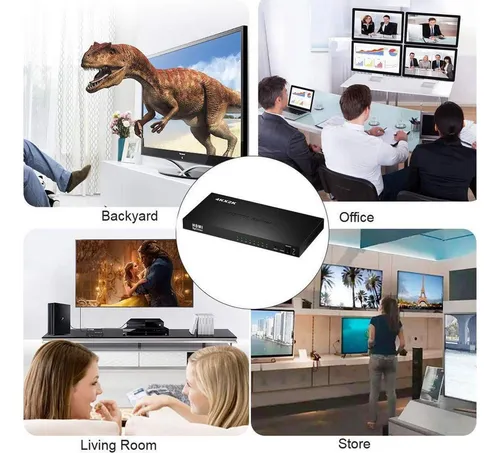 Conmutador Splitter Hdmi, 1 Entrada X 8 Salidas, 4k X 2k 3d