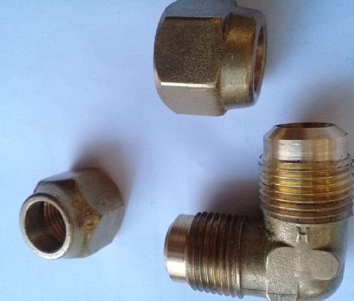 Codo Rápido 3/4 Bronce Completo Virolas Refrigeración Gas