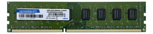 Memória Ddr3 Ram 8gb1600mhz U-dimm Desktop Computador Verde