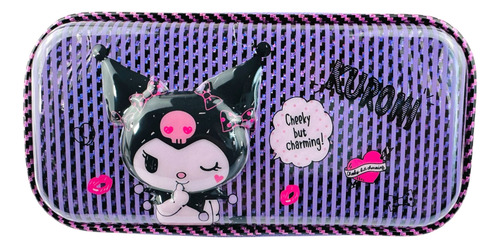 Mochila De Llantas Lonchera Y Lapicera Hello Kitty, Kuromi 3 Morado Kuromi