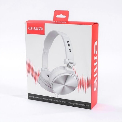 Imagen 2 de 2 de Diadema Aiwa Awx107w Confortable Y Liviano Con Micrófono