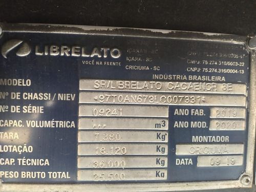 Carreta Graneleira Librelato 2020 4° Eixo
