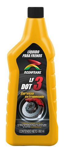 Liquido De Frenos Lf3 Dot 3 950 Ml Roshfrans