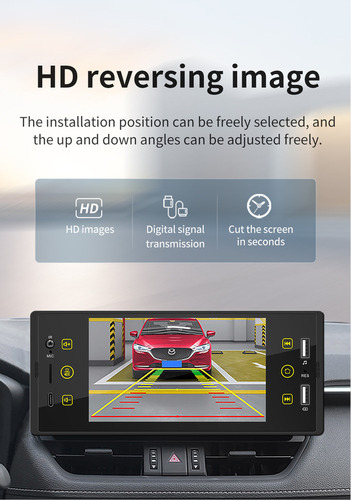 Reproductor Mp5 Estéreo Para Coche Con Subwoofer Usb Bt Aux