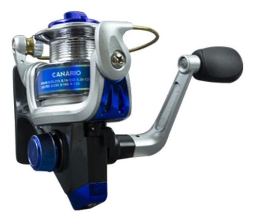 Carretel molinete Albatroz Fishing Canário 100 direito/esquerdo color preto/azul