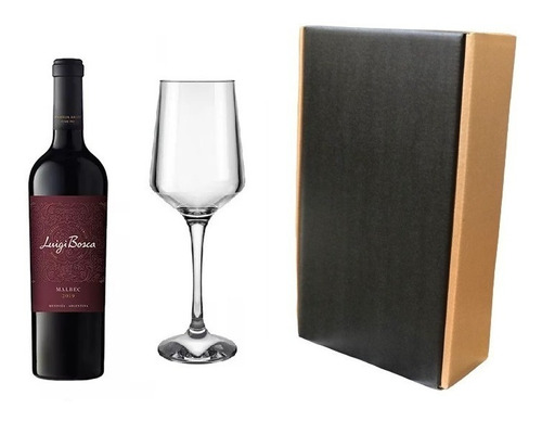 Estuche Vino Luigi Bosca Malbec 750ml + Copa - Ayres Cuyanos