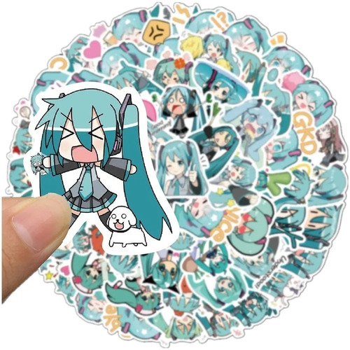Imagen 4 de 7 de Miku Hatsune - Set De 50 Stickers / Calcomanias / Pegatinas