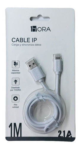 Cable Lightning Carga Y Datos 2.1a Compatible C/iPhone,iPad