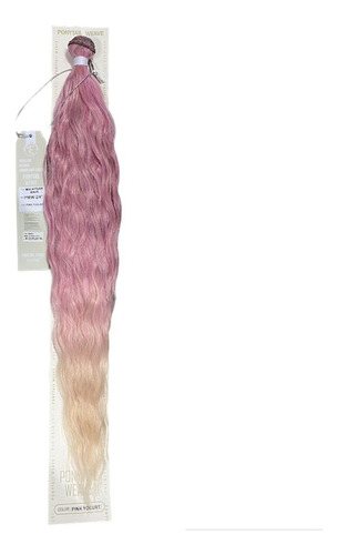 Ponytail Extensión De Cabello 100%fibra Natural 24pLG Ondul Color Pink Yogurt